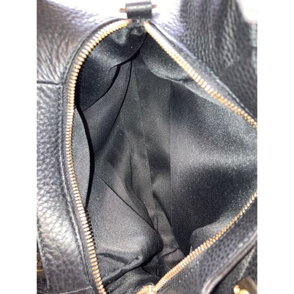 VINCE CAMUTO MEDIUM BLACK PEBBLED LEATHER TASSEL HANDBAG - Picture 14 of 14